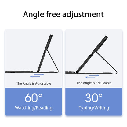 Adjustable-angle stand for keyboard tablet case, two viewing positions