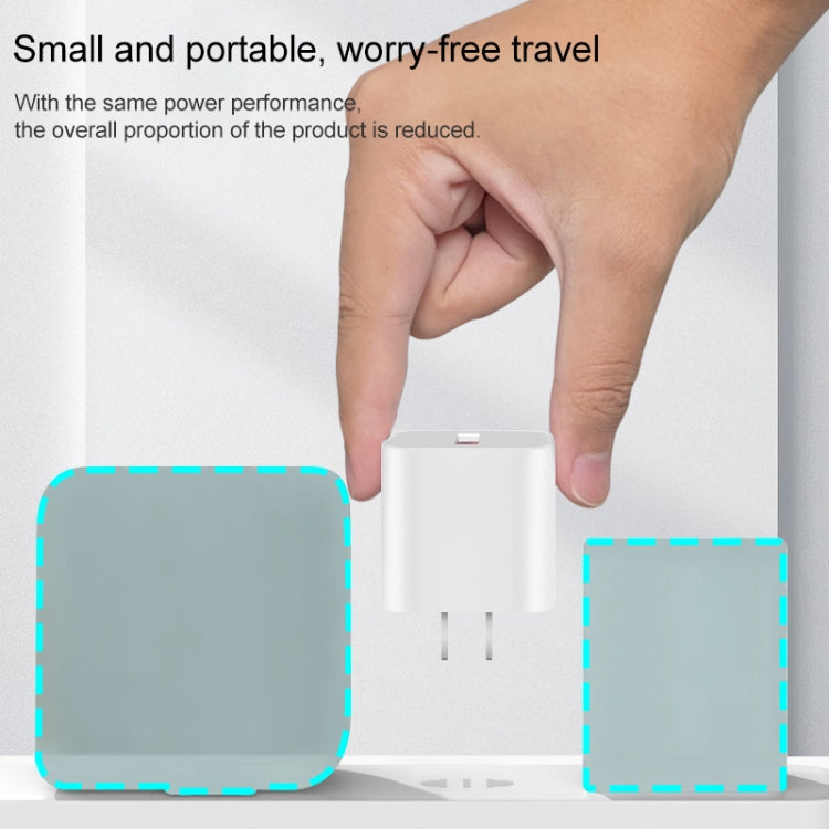 Compact white EU plug travel USB charger with two-prong plug and single USB port