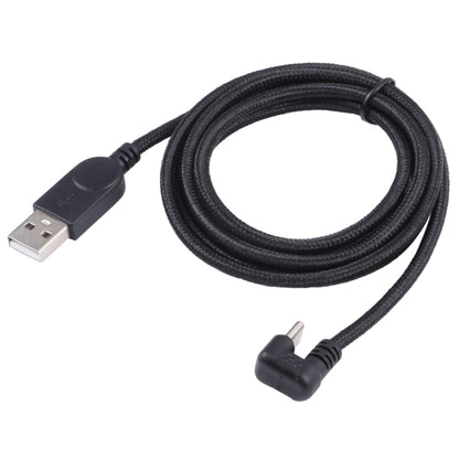 Nylon braided USB-C to USB charging cable with USB-A and USB-C male plugs