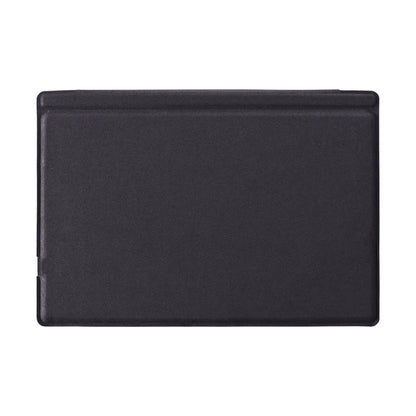 Black leather-style tablet case cover, closed with neat edge stitching