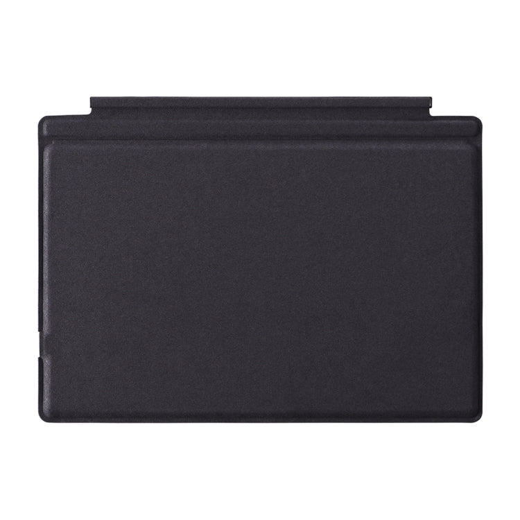 Black flip tablet case back cover, closed with top latch tab