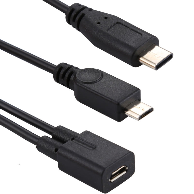 Black USB cable with USB-A plugs at both ends