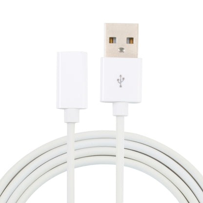 1m white USB to USB-C adapter cable, USB-A male to USB-C female connectors