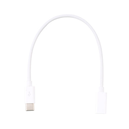 USB-C extension cable with Type-C male plug and Type-C female port, white