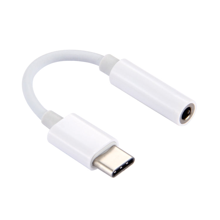USB-C to 3.5mm audio adapter cable with USB-C connector and 3.5mm female port