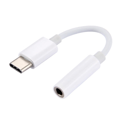 USB-C to 3.5mm audio adapter cable showing USB-C plug and 3.5mm jack