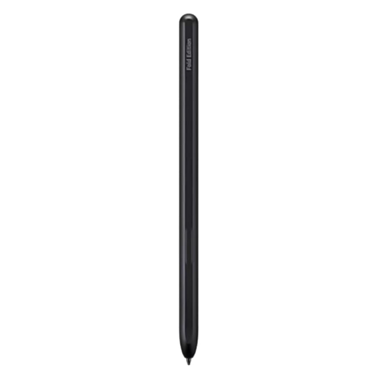 Black stylus pen with rounded tip and slim body for touchscreens.