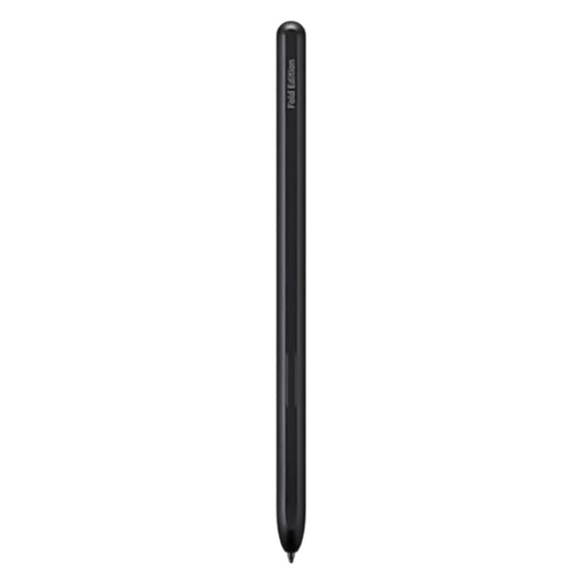 Black stylus pen with rounded tip and slim body for touchscreens.