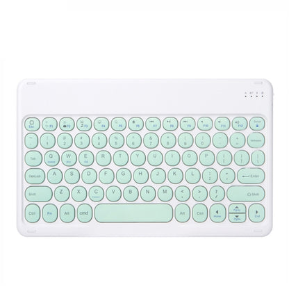 Light green round-key Bluetooth wireless tablet keyboard with scissor keys and shortcut keys