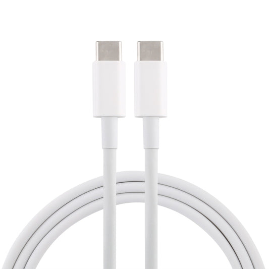 White USB-C to USB-C charging cable with two metal connector ends