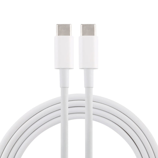 White USB-C to USB-C fast charging cable with two male Type-C connectors