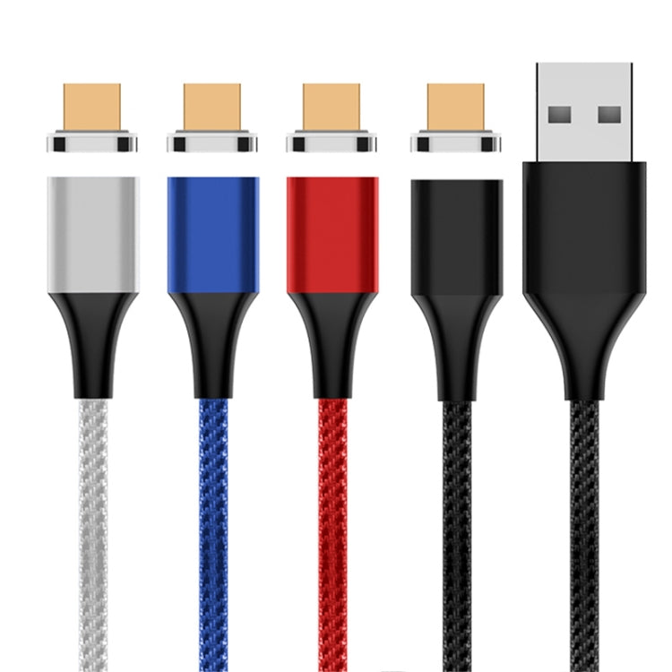 Braided USB to Micro USB magnetic data cables in multiple colors