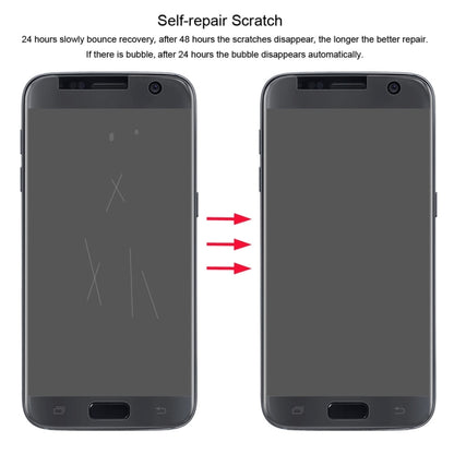 Screen protector self-repair scratch test on two phones, before and after