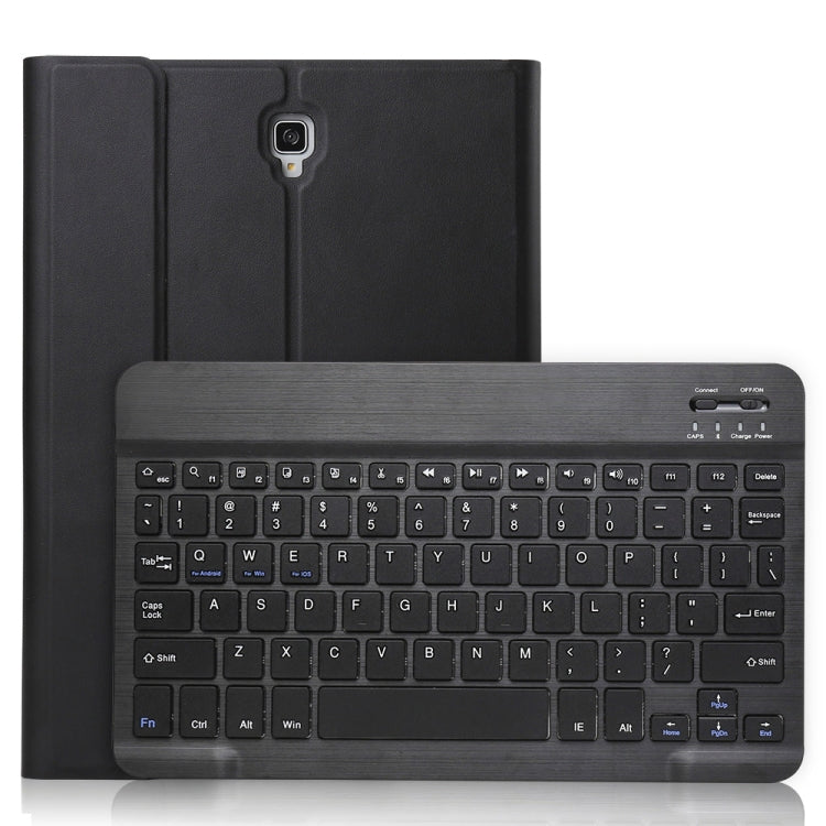 Black ultra-thin tablet folio case with detachable Bluetooth keyboard