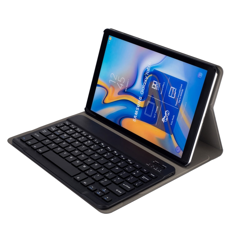 Black folio tablet case with detachable Bluetooth keyboard and viewing stand