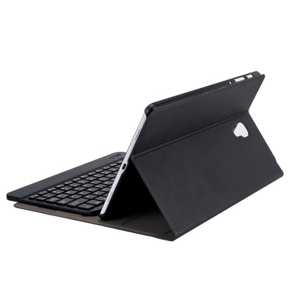Black folio tablet case with built-in stand and detachable keyboard