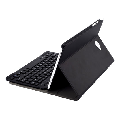 Black tablet keyboard case with keyboard folded out and protective front cover