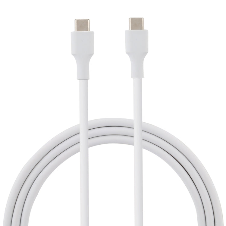 White USB-C male to USB-C male cable with two Type-C plugs
