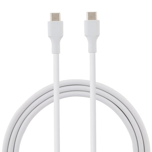White USB-C male to USB-C male cable with two Type-C plugs