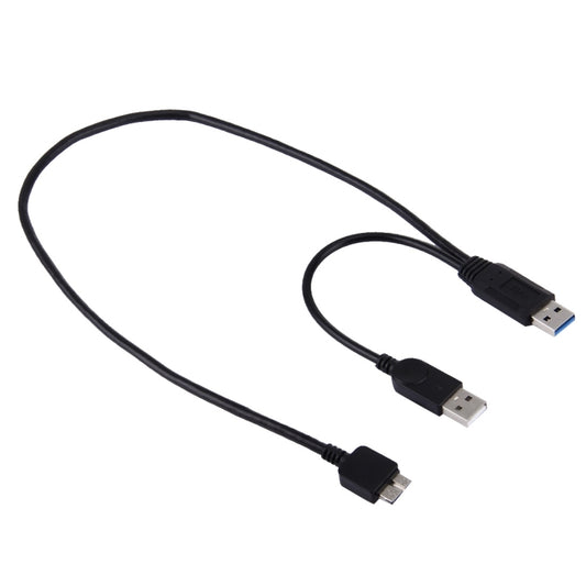 Black USB-A to micro USB charging cable with USB-A and micro USB ends