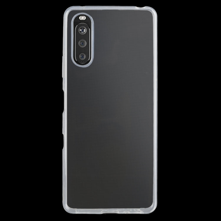 Transparent TPU phone case for Sony Xperia 10 III with slim profile and camera opening