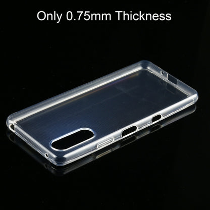 Transparent ultra-thin TPU case for Sony Xperia 10 III with precise side cutouts