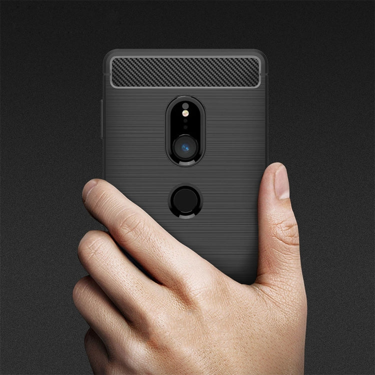 Black brushed texture shockproof TPU phone case with camera and fingerprint cutouts
