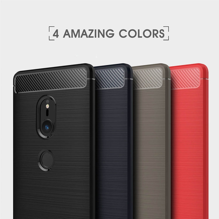 Shockproof TPU back case for Xperia XZ2 in 4 colors: black, navy, gray, red
