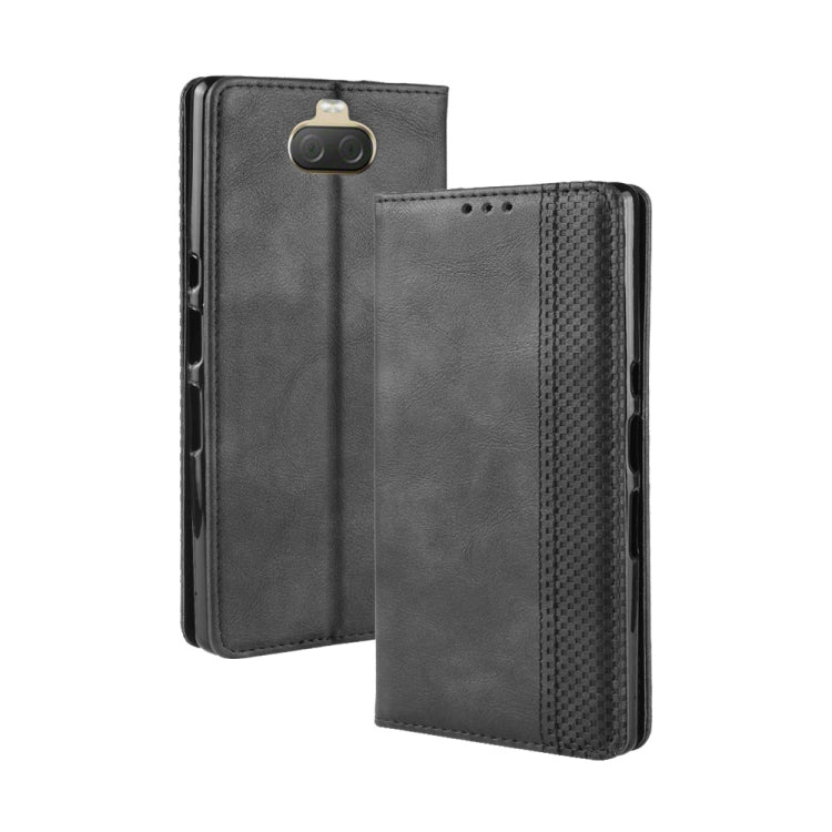 Magnetic flip leather phone case with card slots, dark gray/black, horizontal wallet style