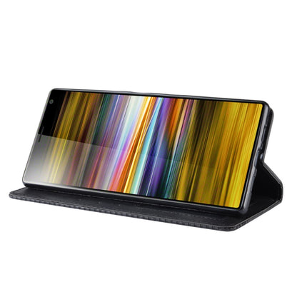 Black leather flip phone case with stand position for viewing the screen