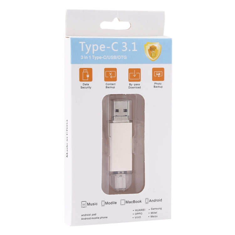 Type-C 3.1 128GB USB flash drive retail package