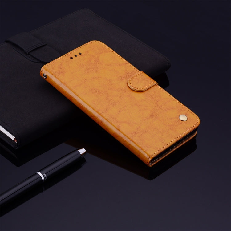 Business Style Oil Wax Texture Horizontal Flip Leather Case for Huawei Honor 8A(with fingerprint hole), with Holder & Card Slots & Wallet, yellow, black, red, blue