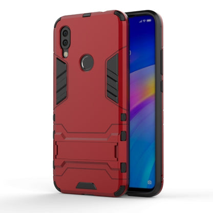 Shockproof PC + TPU Case for Xiaomi Redmi 7, with Holder, Black, Grey, Gold, Blue, Navy Blue, Red, Silver