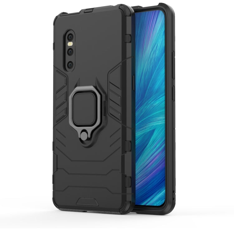 PC + TPU Shockproof Protective Case with Magnetic Ring Holder for VIVO X27, Black, Navy Blue, Red