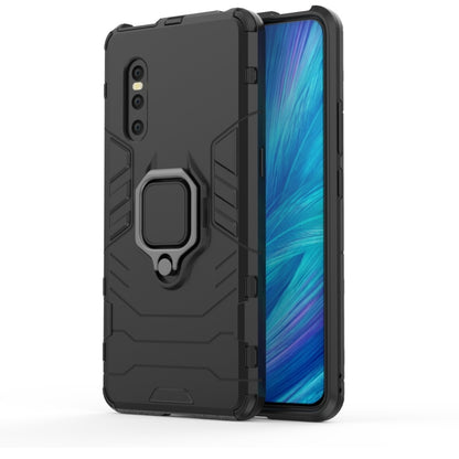 PC + TPU Shockproof Protective Case with Magnetic Ring Holder for VIVO X27, Black, Navy Blue, Red