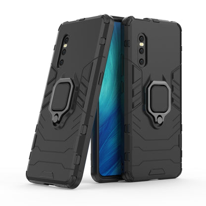PC + TPU Shockproof Protective Case with Magnetic Ring Holder for VIVO X27, Black, Navy Blue, Red