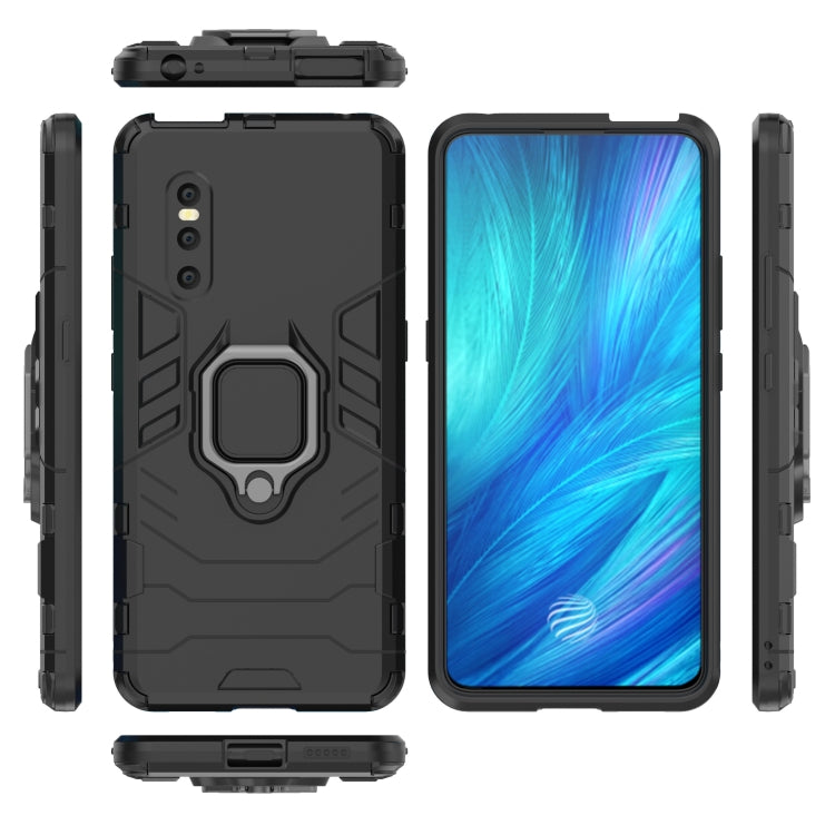 PC + TPU Shockproof Protective Case with Magnetic Ring Holder for VIVO X27, Black, Navy Blue, Red