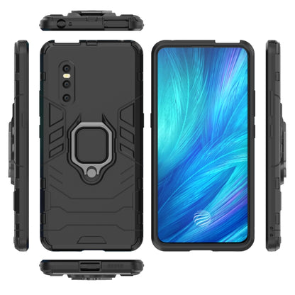 PC + TPU Shockproof Protective Case with Magnetic Ring Holder for VIVO X27, Black, Navy Blue, Red