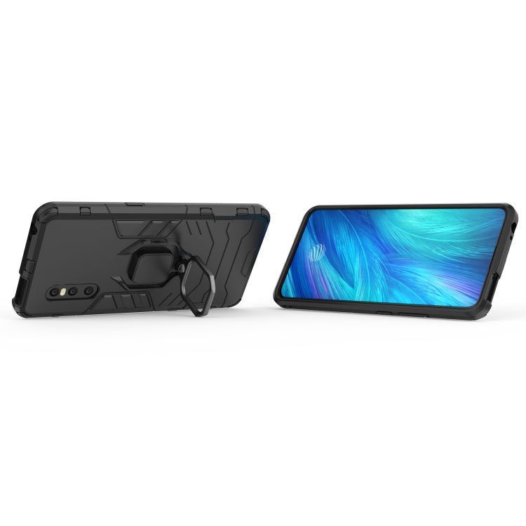 PC + TPU Shockproof Protective Case with Magnetic Ring Holder for VIVO X27, Black, Navy Blue, Red