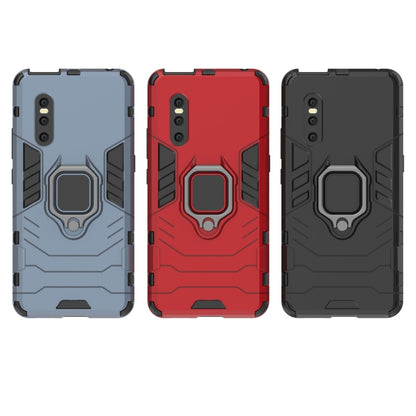 PC + TPU Shockproof Protective Case with Magnetic Ring Holder for VIVO X27, Black, Navy Blue, Red