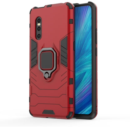 PC + TPU Shockproof Protective Case with Magnetic Ring Holder for VIVO X27, Black, Navy Blue, Red