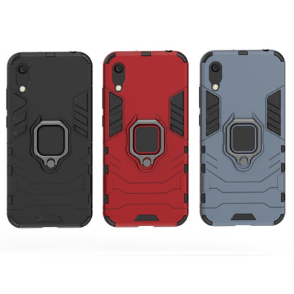 PC + TPU Shockproof Protective Case with Magnetic Ring Holder for Huawei Honor 8A / Y6 Pro 2019, Black, Navy Blue, Red