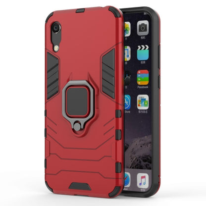 PC + TPU Shockproof Protective Case with Magnetic Ring Holder for Huawei Honor 8A / Y6 Pro 2019, Black, Navy Blue, Red