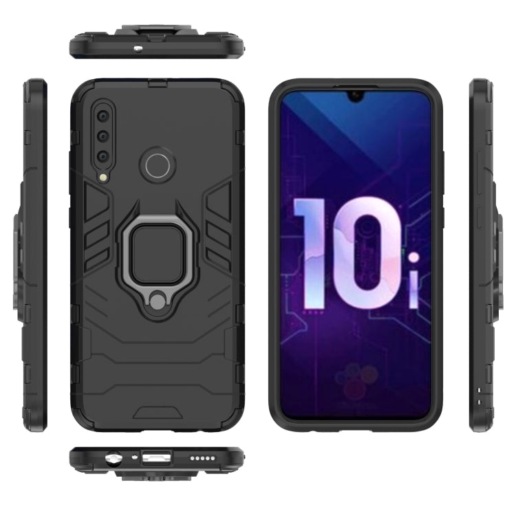 Rugged black magnetic ring holder case, front and back with side button access