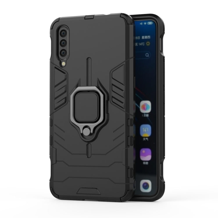 PC + TPU Shockproof Protective Case with Magnetic Ring Holder for VIVO IQOO, Black, Navy Blue, Red