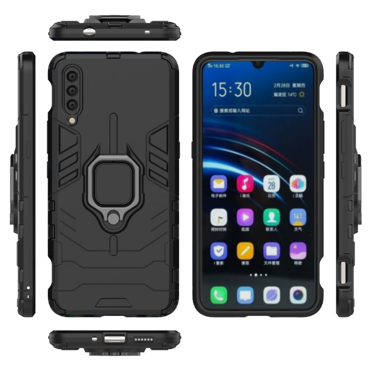 PC + TPU Shockproof Protective Case with Magnetic Ring Holder for VIVO IQOO, Black, Navy Blue, Red