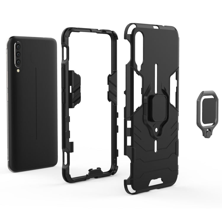 PC + TPU Shockproof Protective Case with Magnetic Ring Holder for VIVO IQOO, Black, Navy Blue, Red