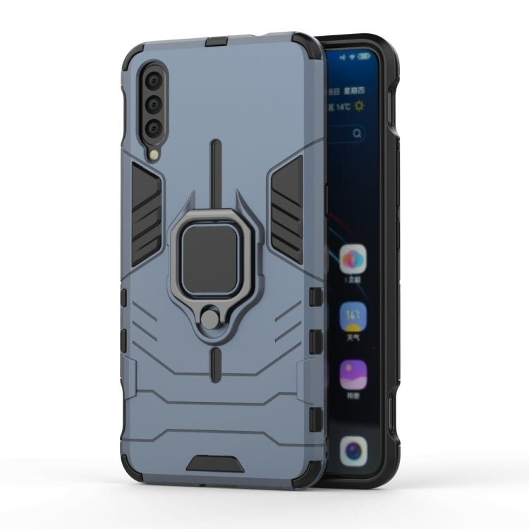PC + TPU Shockproof Protective Case with Magnetic Ring Holder for VIVO IQOO, Black, Navy Blue, Red