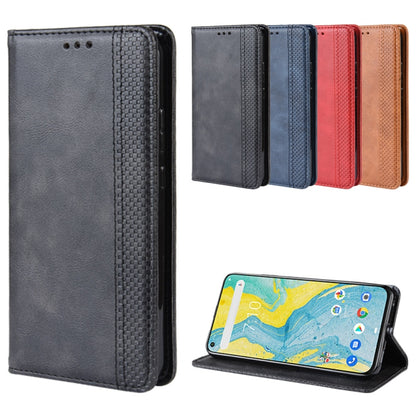Assorted color flip leather phone cases with magnetic closure and stand view