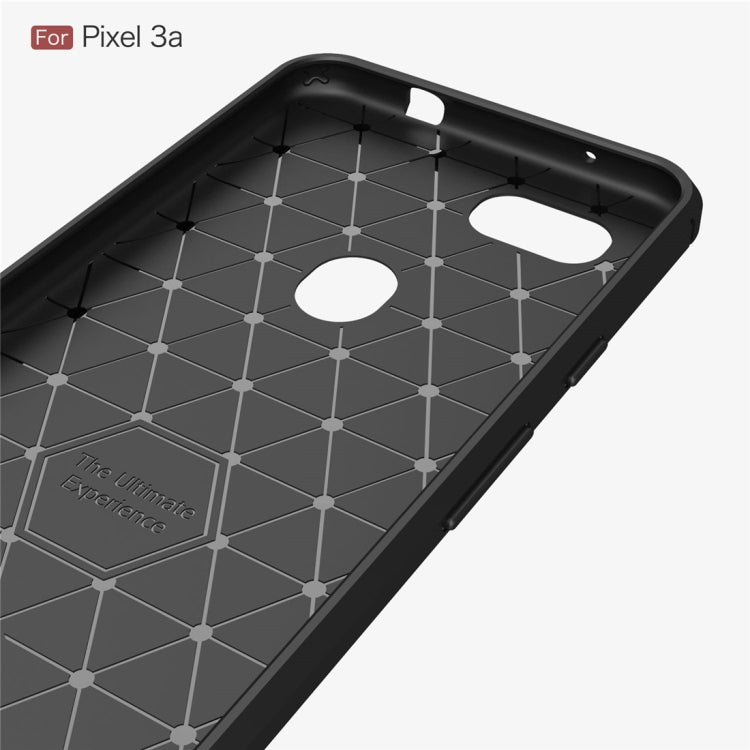 Brushed Texture Carbon Fiber TPU Case for Google Pixel 3a, For Google Pixel 3a, Google Pixel 3a